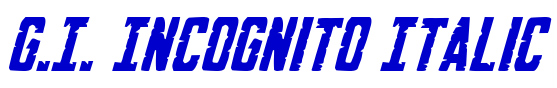 G.I. Incognito Italic police de caractère